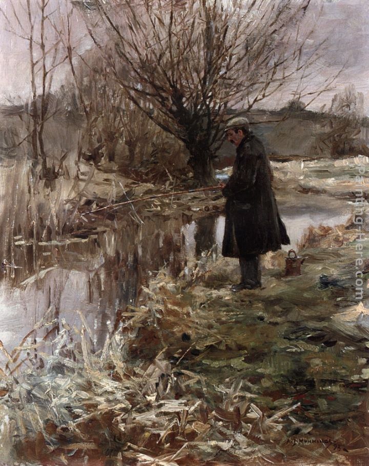 Sir Alfred James Munnings Pike Fishing in January